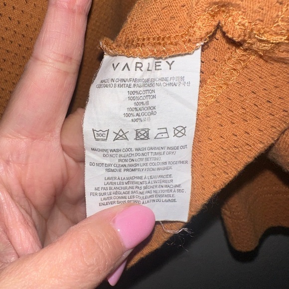 Varley Bexley Cropped T-Shirt in Cashew, Large - Picture 9 of 9